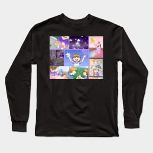 "Hadley" Illustration Collage Long Sleeve T-Shirt